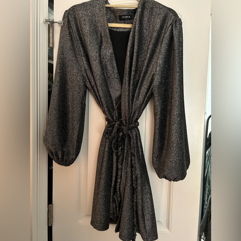 sparkle wrap dress